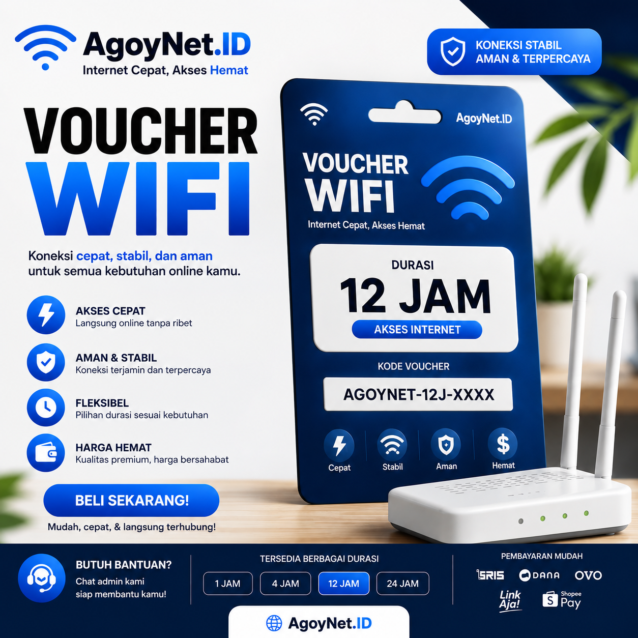 Voucher WiFi 12 Jam